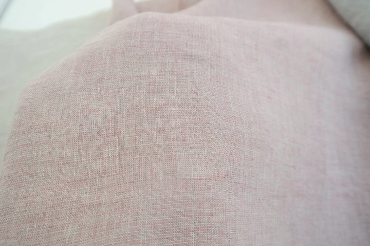 High Twisted Linen Dot Shape Fabric - The Linen Lab - natural