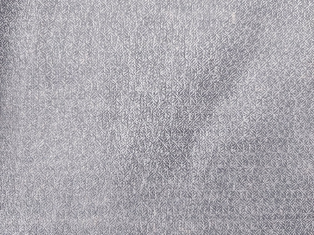 Light Grey 100% Linen Jacquard Chambray Fabric 4435 - The Linen Lab - Grey
