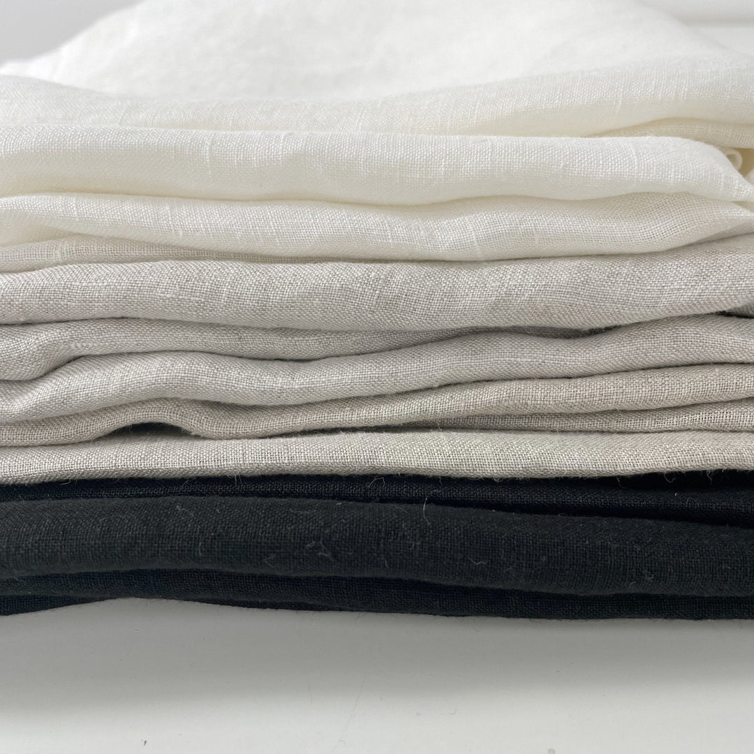 Light Weight High Twisted Linen Fabric 21s 6708 6195 6315 4895 - The Linen Lab - Light Ivory (bleached white)