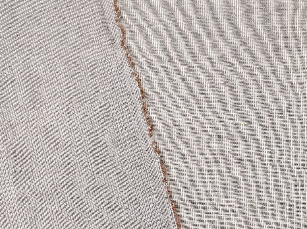 Light Weight Linen Cotton Stripe Fabric with Subtle Wrinkle Effect 7790 7791 7792 7793 7794 - The Linen Lab - Green