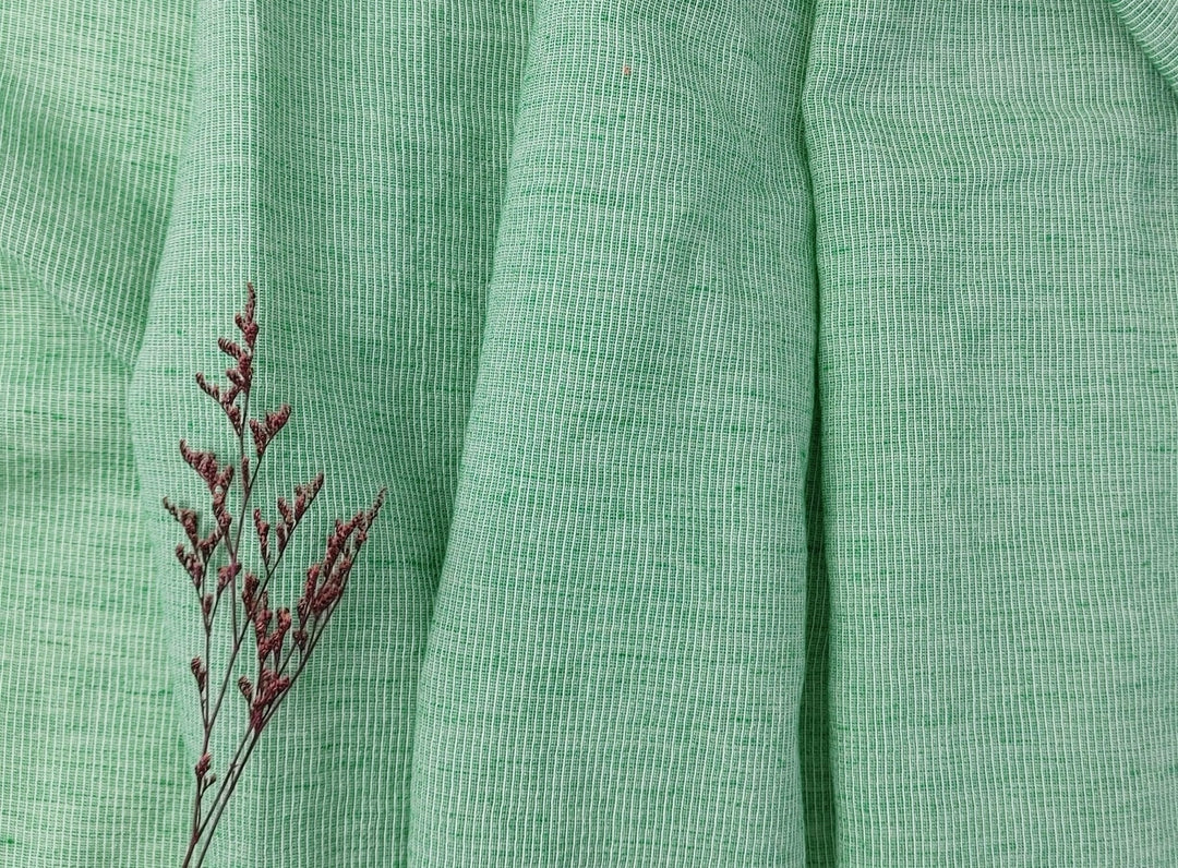 Light Weight Linen Cotton Stripe Fabric with Subtle Wrinkle Effect 7790 7791 7792 7793 7794 - The Linen Lab - Orange