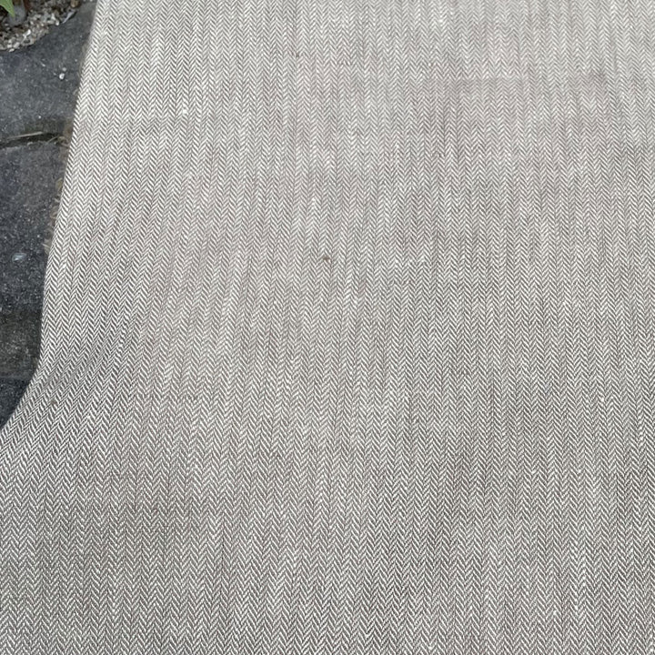 Linen 40lea 14s HBT Chambray Fabric (6765 6790) - The Linen Lab - Beige