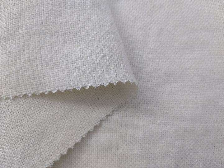 Linen Bamboo Canvas Fabric Heavy Weight 1666 - The Linen Lab - White