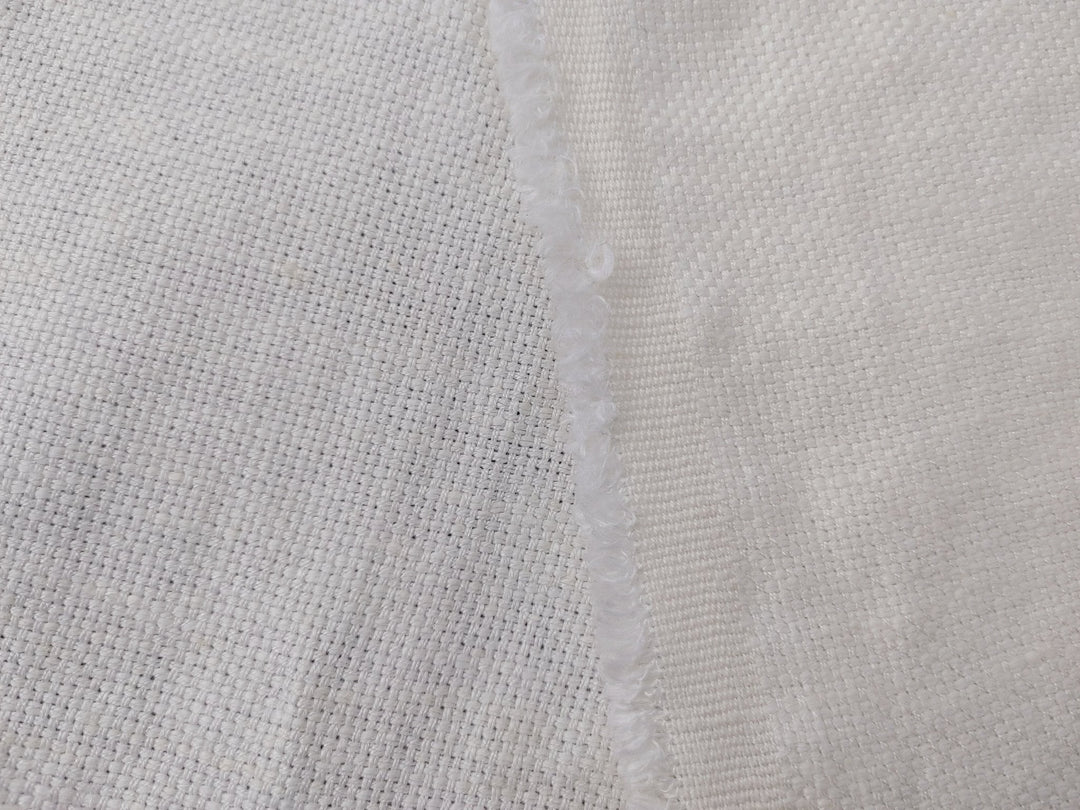 Linen Bamboo Canvas Fabric Heavy Weight 1666 - The Linen Lab - White