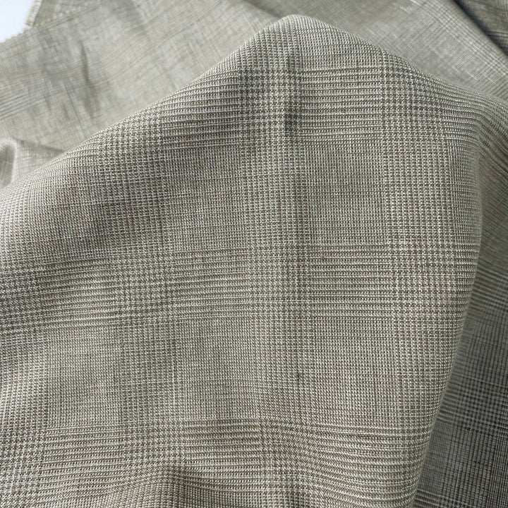 Linen Blend Glossy Fabric 6631 6599 - The Linen Lab - 6631 BROWN