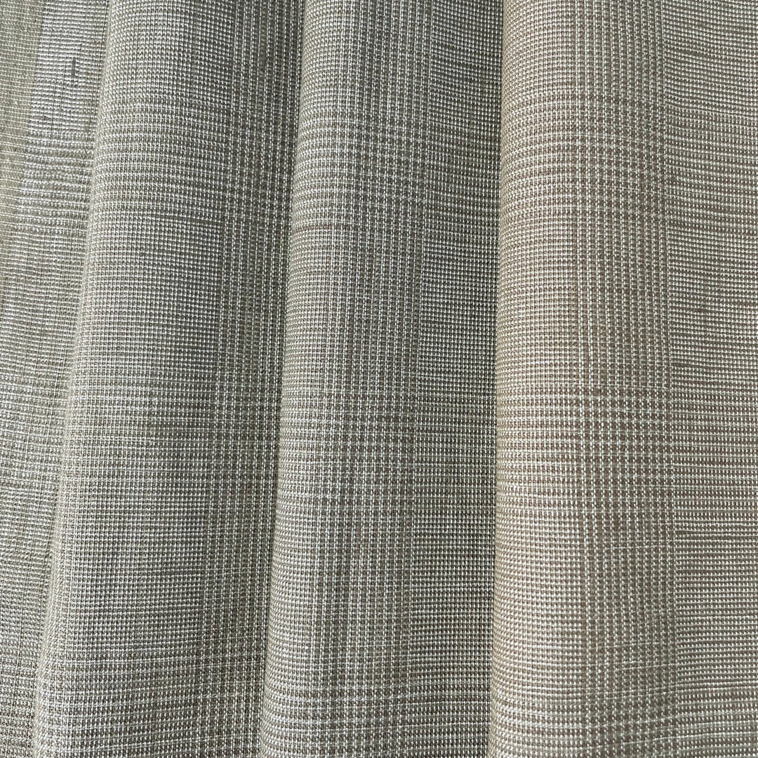 Linen Blend Glossy Fabric 6631 6599 - The Linen Lab - 6631 BROWN