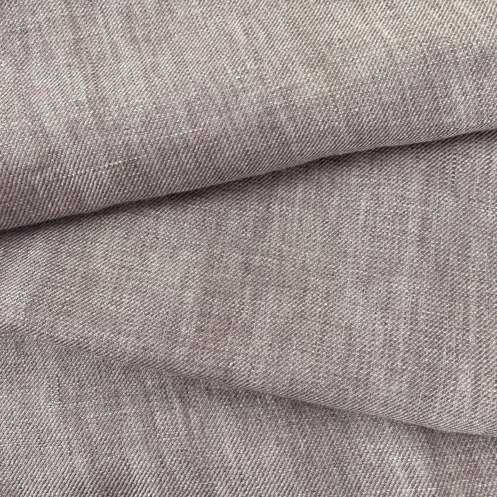 Linen Brown Twill Fabric 7543 - The Linen Lab - Brown