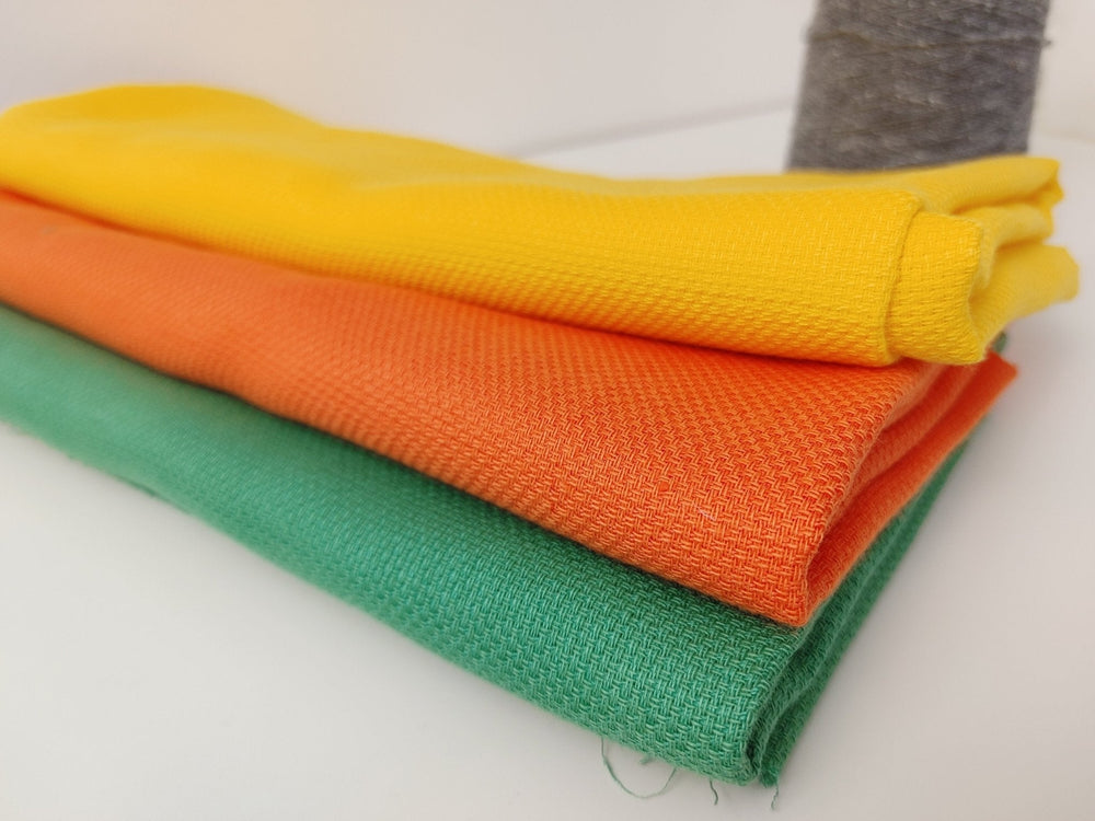 Linen Cotton Blend Dobby Fabric 3932 3933 3934 - The Linen Lab - Yellow