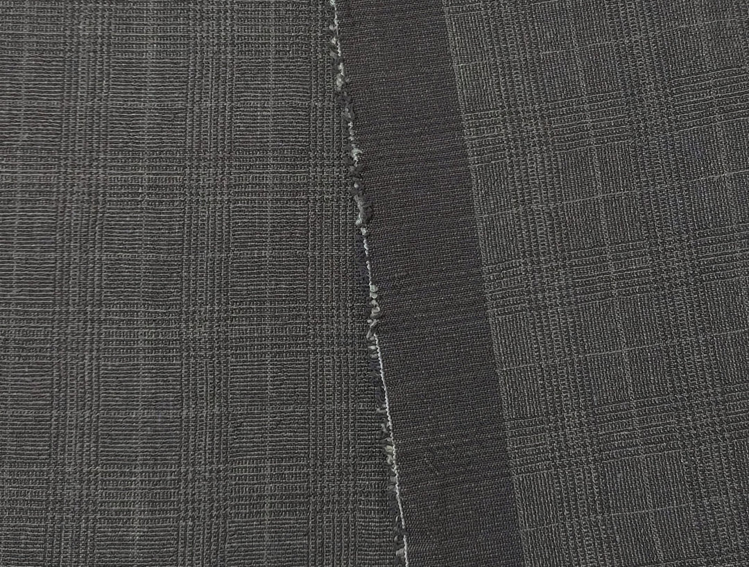 Linen Cotton Glen Plaid Fabric: Heavyweight Elegance for Crafting and Home Décor 7582 7583 - The Linen Lab - Grey
