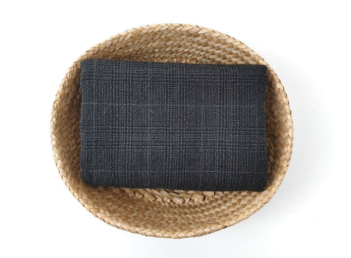 Linen Cotton Glen Plaid Fabric: Heavyweight Elegance for Crafting and Home Décor 7582 7583 - The Linen Lab - Grey