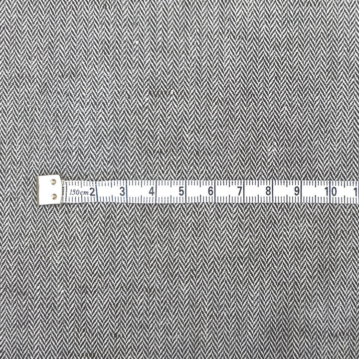 Linen Cotton HBT Chambray Fabric (2750 2417) - The Linen Lab - Beige