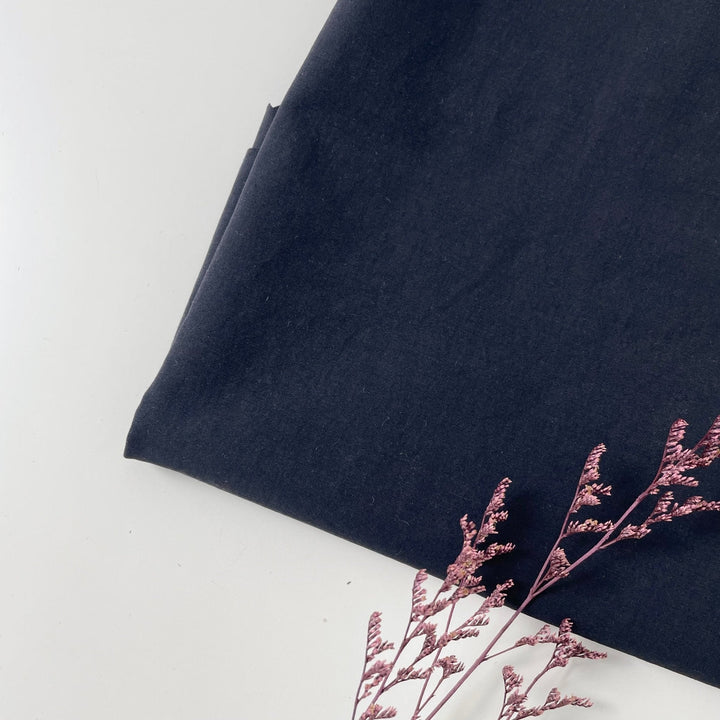 Linen Cotton Nylon Warp Stretch Fabric 7099 7362 7188 - The Linen Lab - Navy