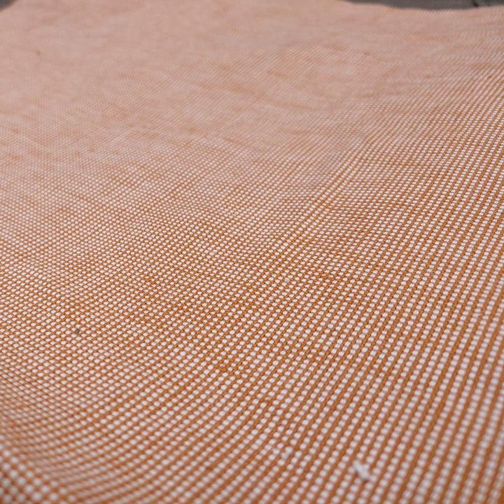 Linen Cotton Orange Dot Fabric (6869) - The Linen Lab - Orange