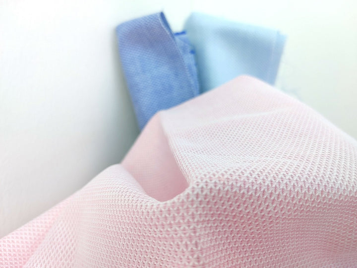 Linen Cotton Rhombus Shape Fabric - Special V-Heald 4350 4349 4348 4347 - The Linen Lab - Pink