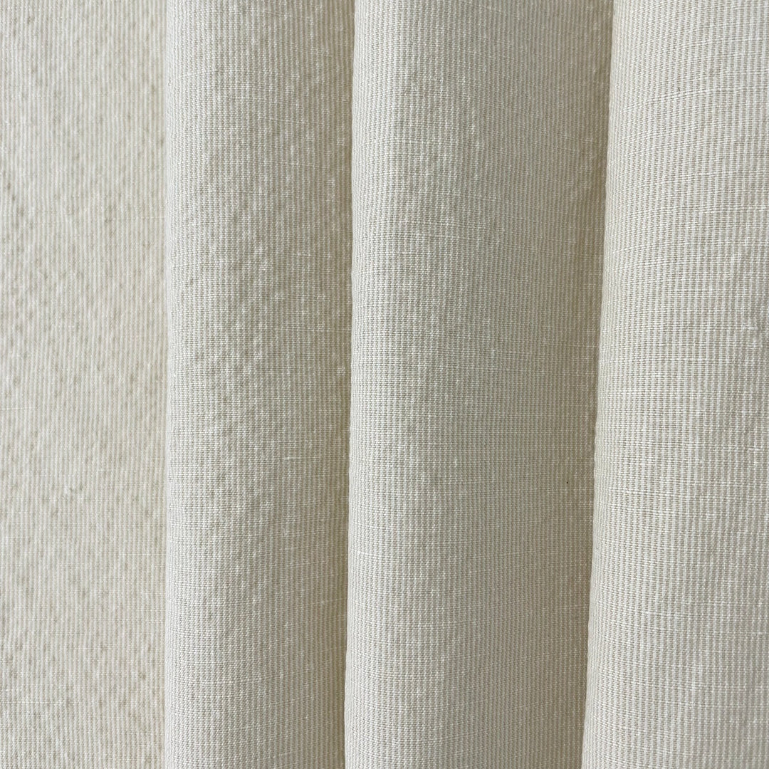 Linen Cotton Stripe Fabric 7087 7088 - The Linen Lab - 7087 BEIGE