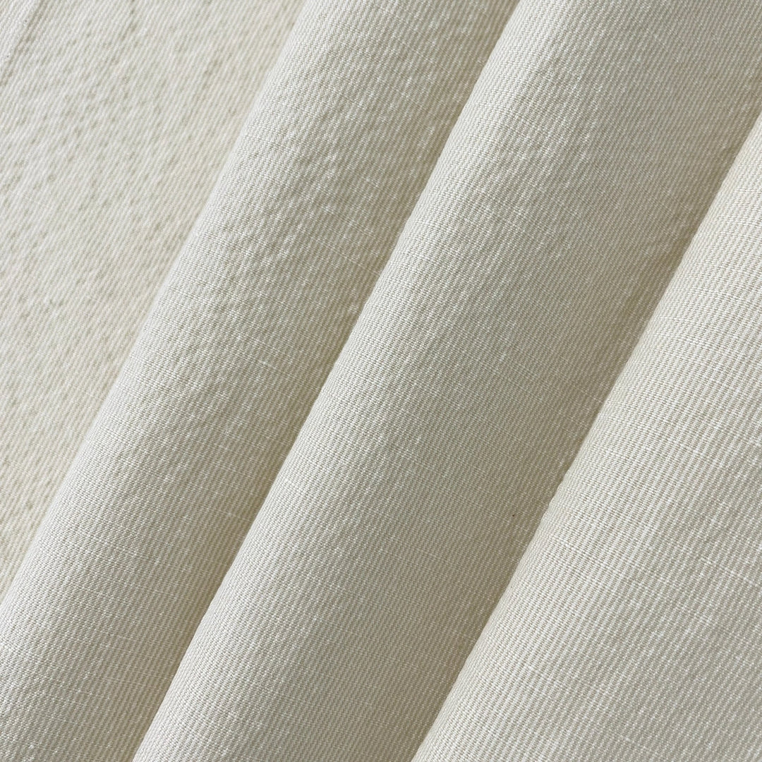 Linen Cotton Stripe Fabric 7087 7088 - The Linen Lab - 7087 BEIGE