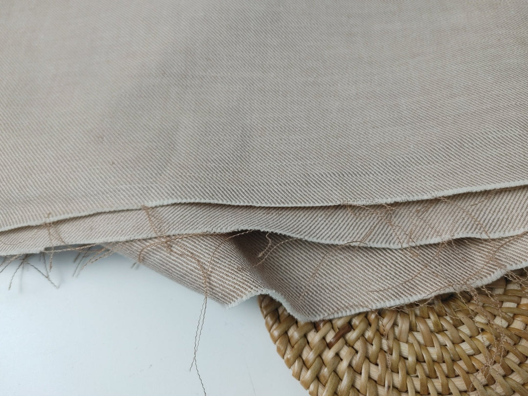 Linen Cotton Twill Chambray Fabric 3420 4960 7622 2979 4957 4959 4958 7544 - The Linen Lab - Beige