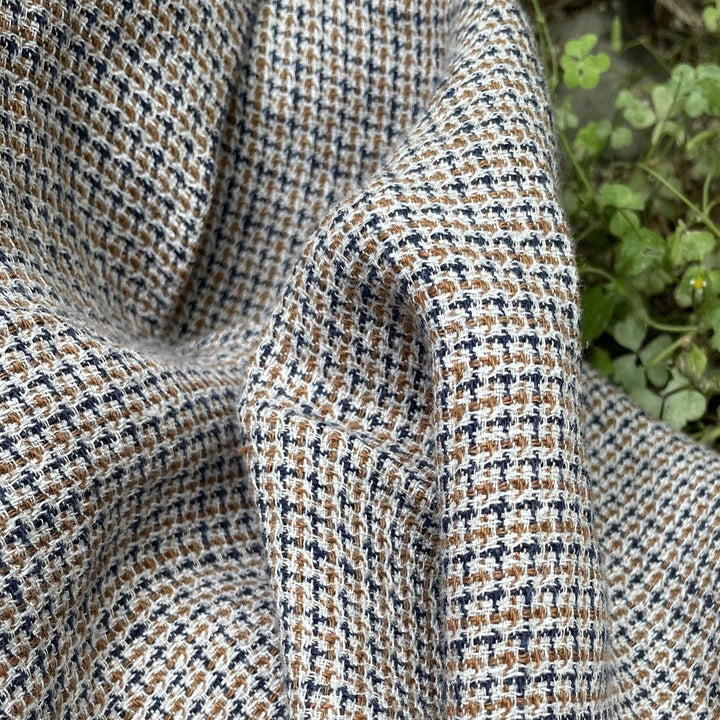 Linen Dobby Tweed Chambray Fabric (6476 6477) - The Linen Lab - Green