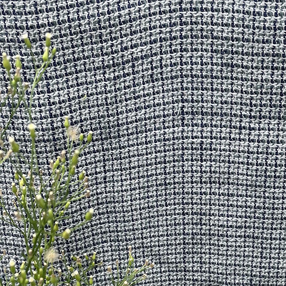 Linen Dobby Tweed Chambray Fabric (6476 6477) - The Linen Lab - Green