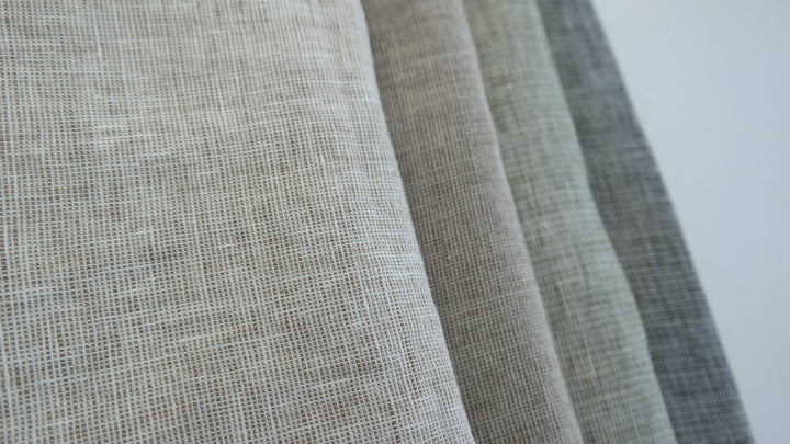 Linen Dot Shape Fabric (7171 7172 2829 4751) - The Linen Lab - beige