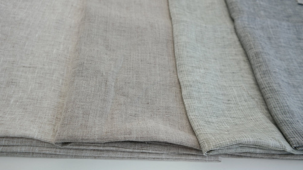 Linen Dot Shape Fabric (7171 7172 2829 4751) - The Linen Lab - beige
