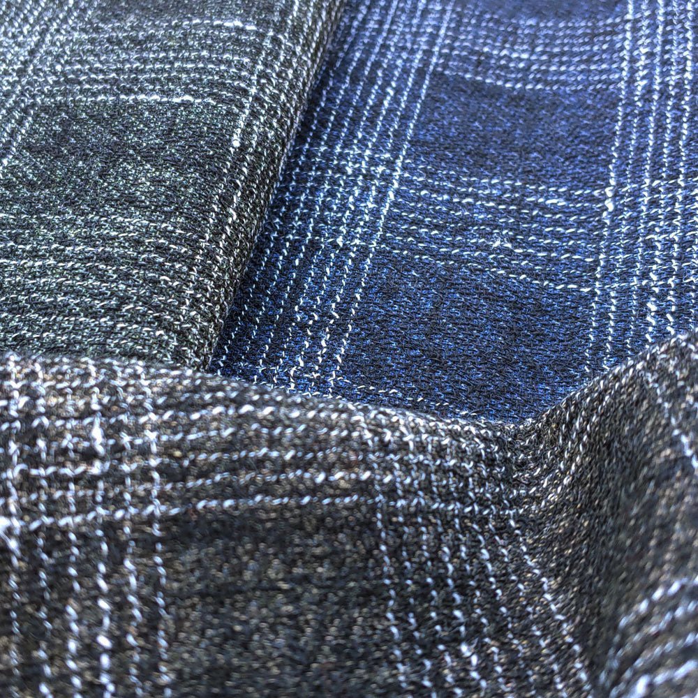 Linen Double Face Tweed Plaid Fabric (6004 6409 6410) - The Linen Lab - Yellow