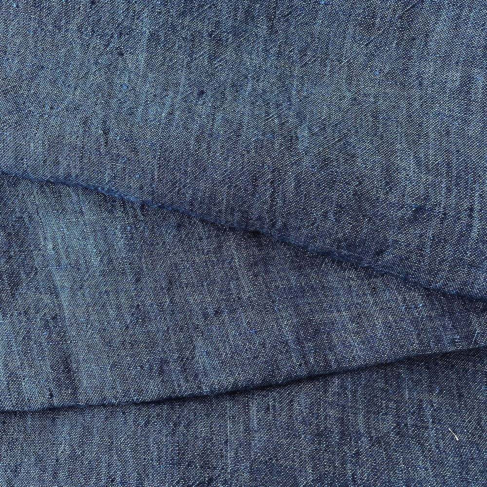 Linen Fabric Light Weight Soft Touch 21S 4892 6449 7252 6351 - The Linen Lab - Navy