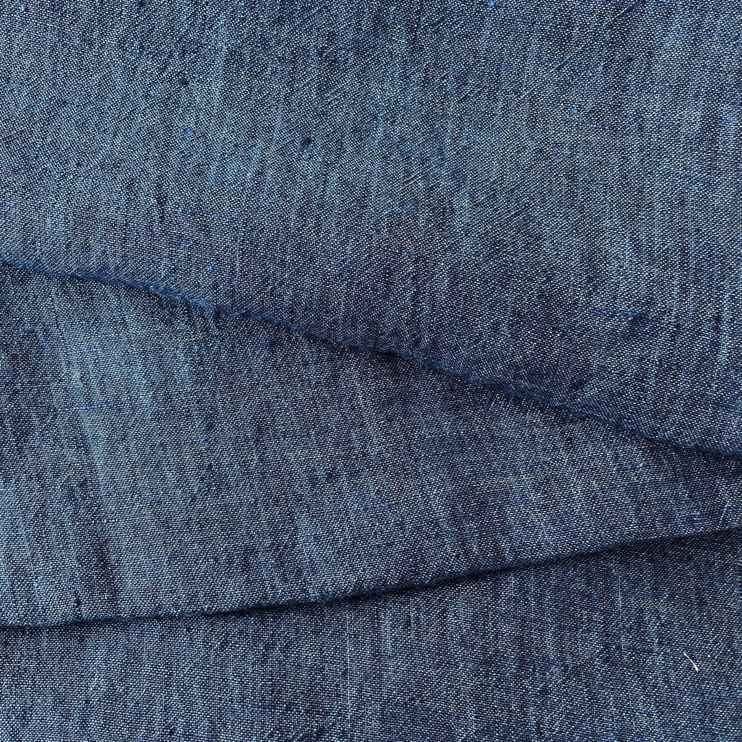 Linen Fabric Light Weight Soft Touch 21S 4892 6449 7252 6351 - The Linen Lab - Navy