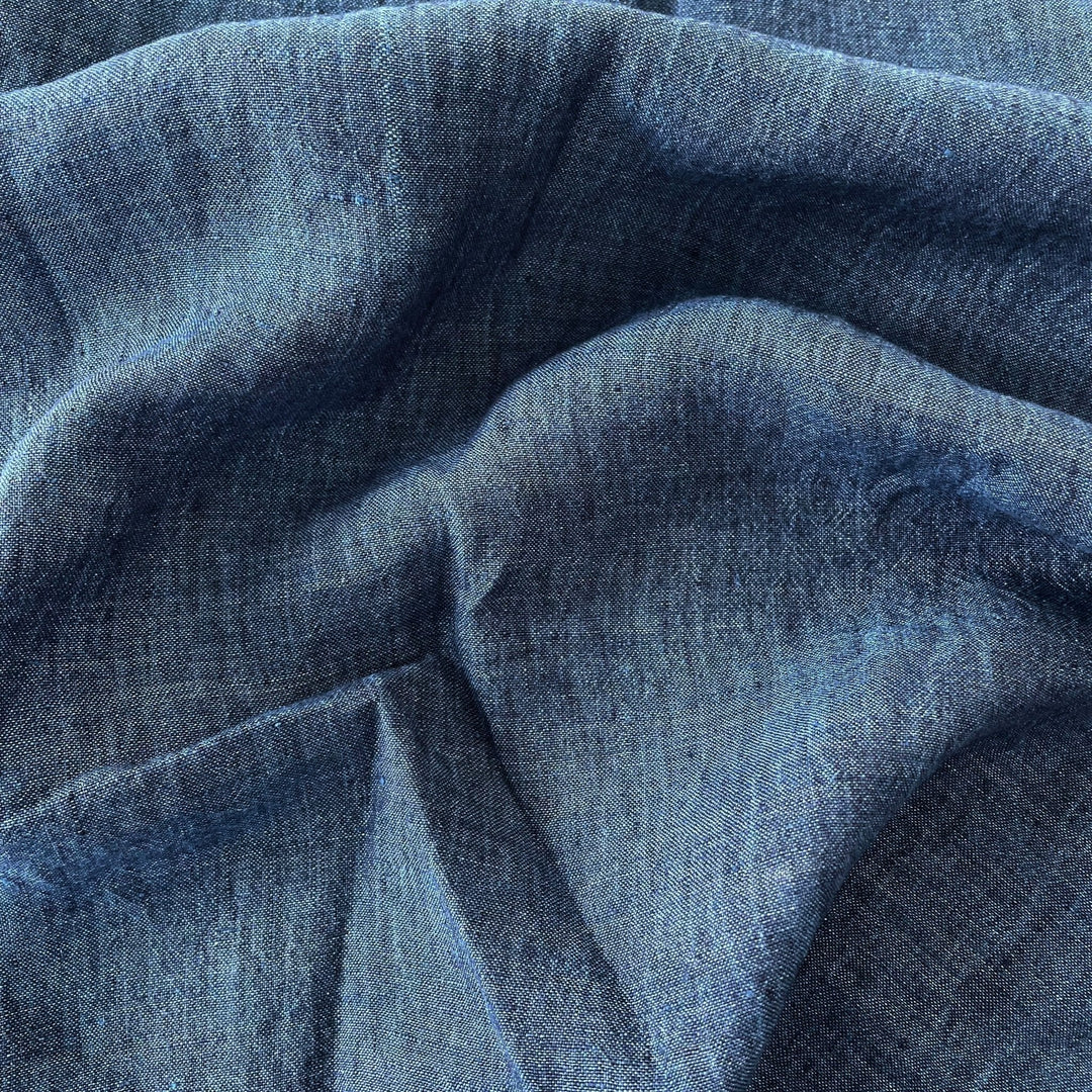 Linen Fabric Light Weight Soft Touch 21S 4892 6449 7252 6351 - The Linen Lab - Navy