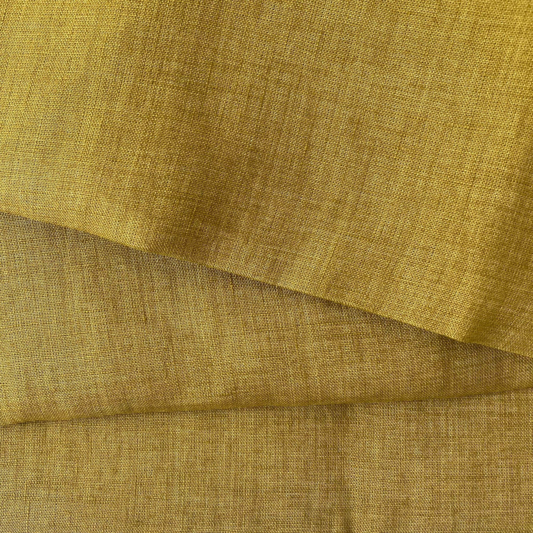 Linen Fabric Light Weight Soft Touch 21S 6132 7019 7018 6784 - The Linen Lab - Mustard