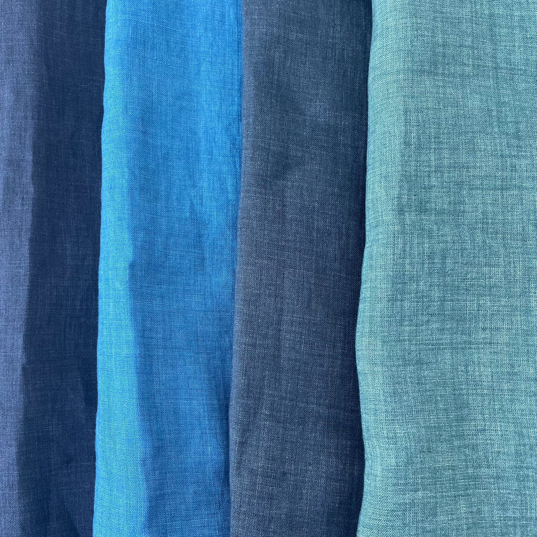 Linen Fabric Light Weight Soft Touch 21S 7115 7031 6785 6271 - The Linen Lab - Blue(dark)