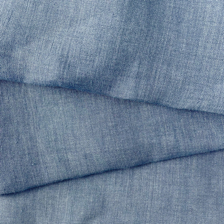 Linen Fabric Medium Weight Soft Touch 14S 6220 6600 6366 7369 - The Linen Lab - Blue(light)