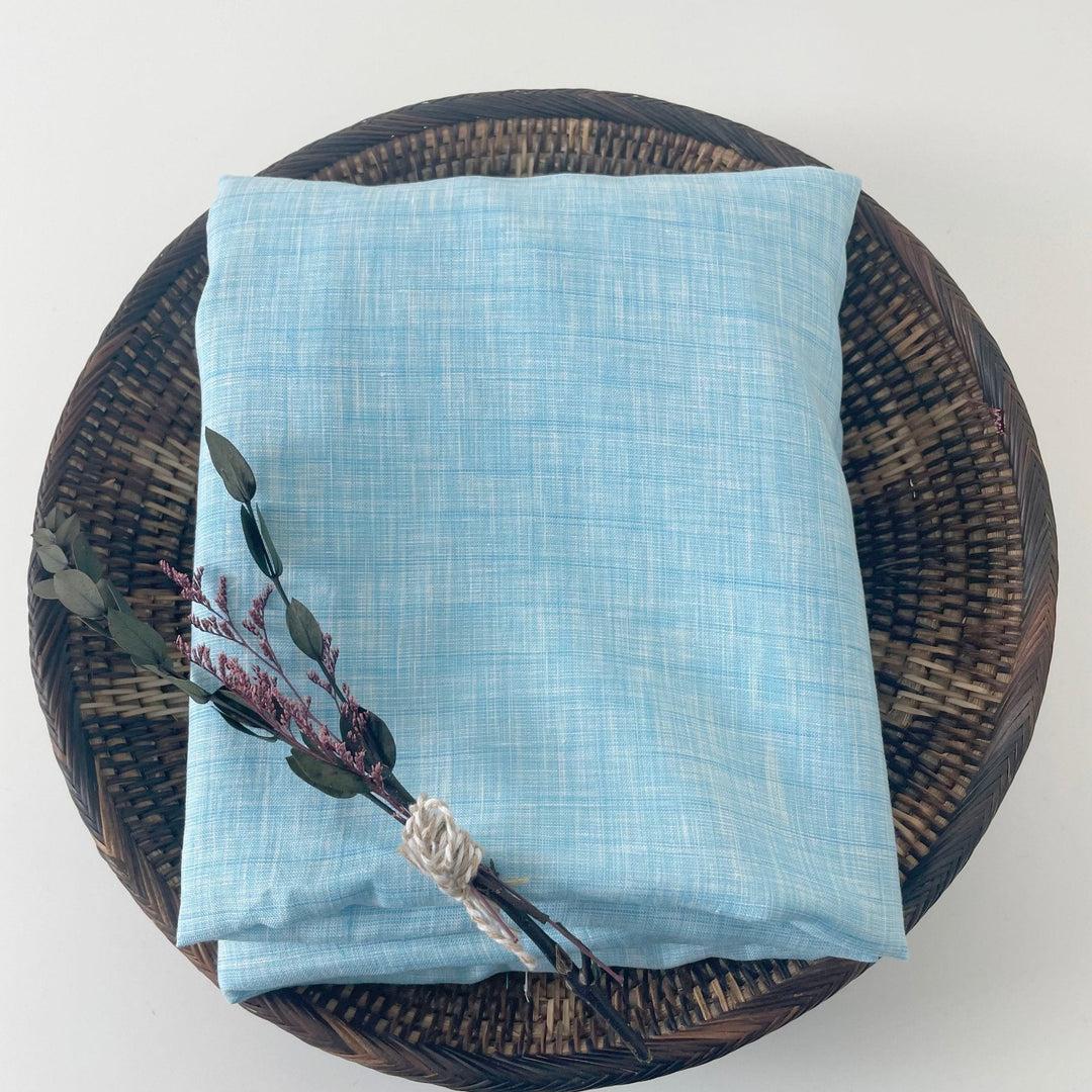Linen French Melange Fabric Light Weight 4738 - The Linen Lab - Blue