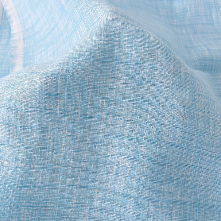 Linen French Melange Fabric Light Weight 4738 - The Linen Lab - Blue
