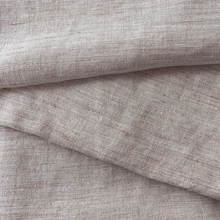 Linen French Melange Fabric Light Weight 6307 - The Linen Lab - Brown
