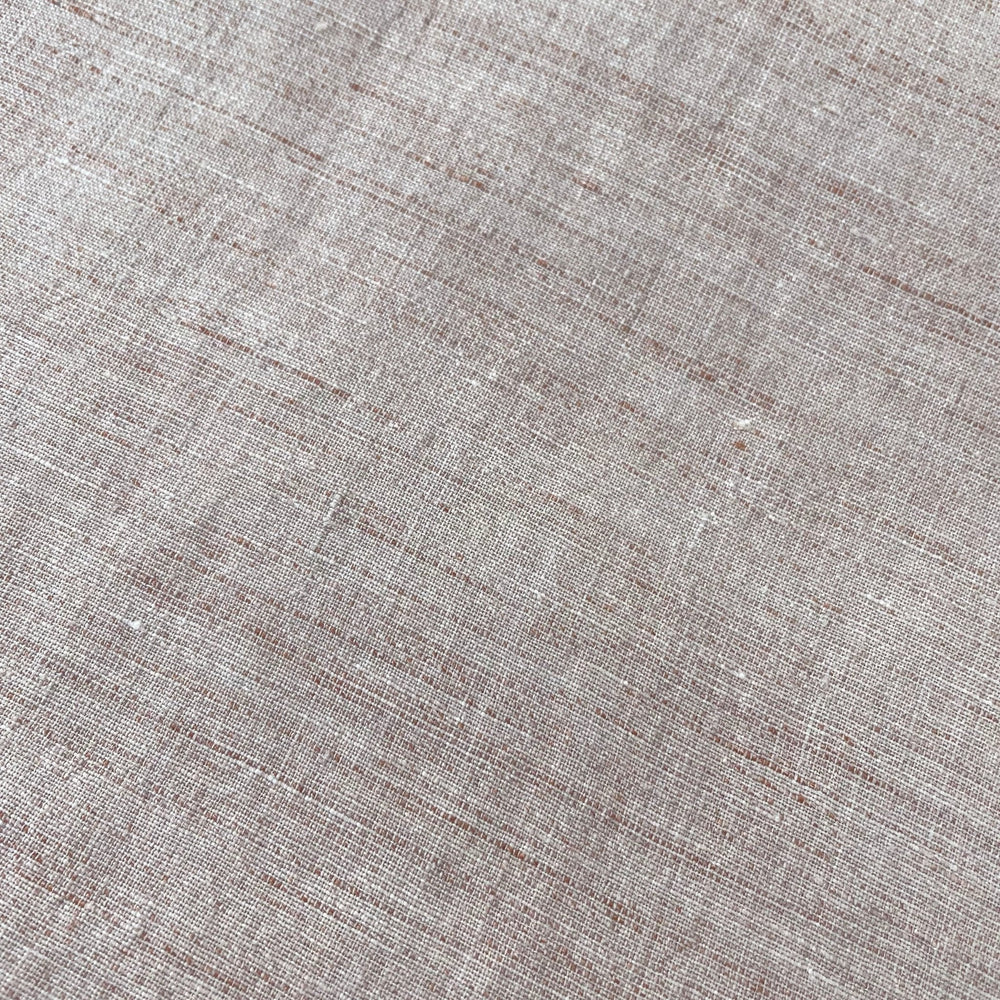 Linen French Melange Fabric Light Weight 6307 - The Linen Lab - Brown
