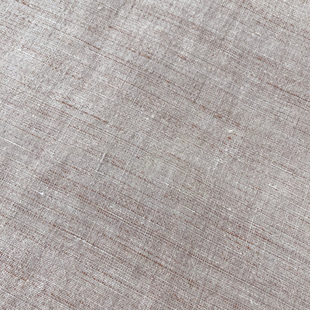 Linen French Melange Fabric Light Weight 6307 - The Linen Lab - Brown