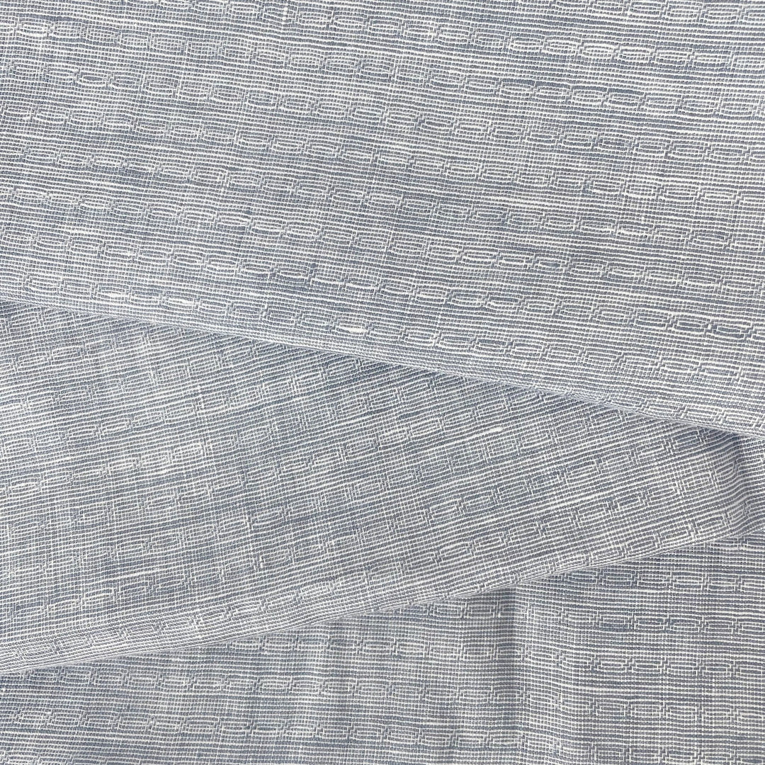 Linen Jacquard Small Pattern Fabric 4888 4887 - The Linen Lab - Grey