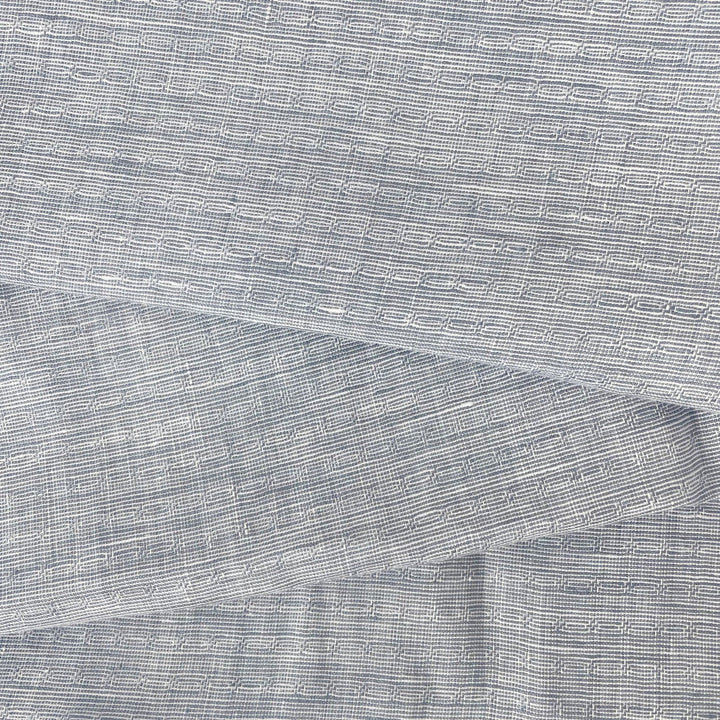 Linen Jacquard Small Pattern Fabric 4888 4887 - The Linen Lab - Grey