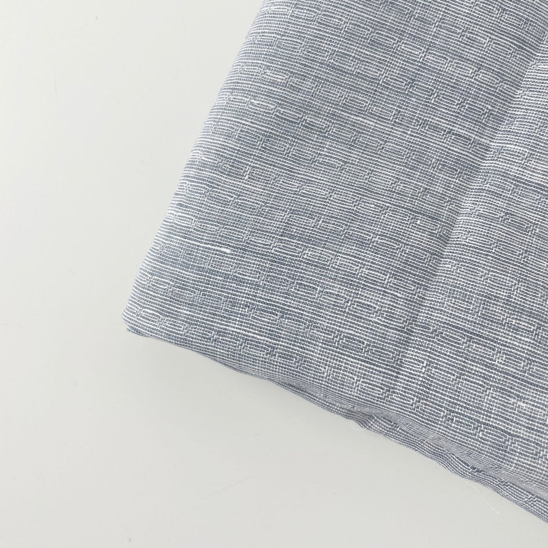 Linen Jacquard Small Pattern Fabric 4888 4887 - The Linen Lab - Grey