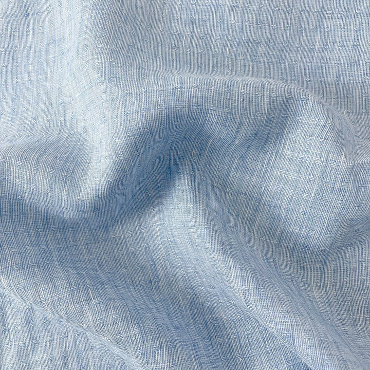 Linen Jacquard Small Pattern Fabric 4888 4887 - The Linen Lab - Grey