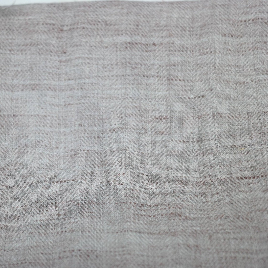Linen Melange Fabric HBT Herringbone Twill (6706) - The Linen Lab - Beige