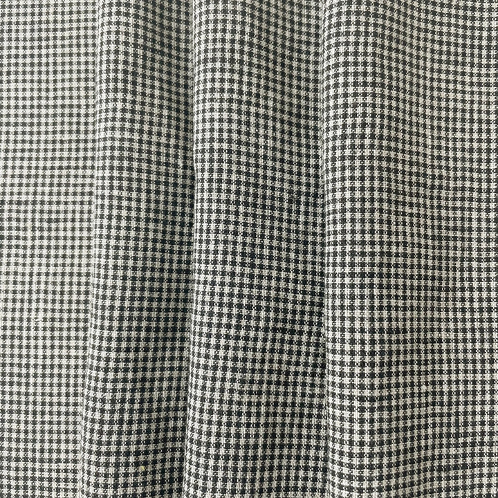 Linen Mini Gingham Check 6793 6794 - The Linen Lab - 6793 BLACK