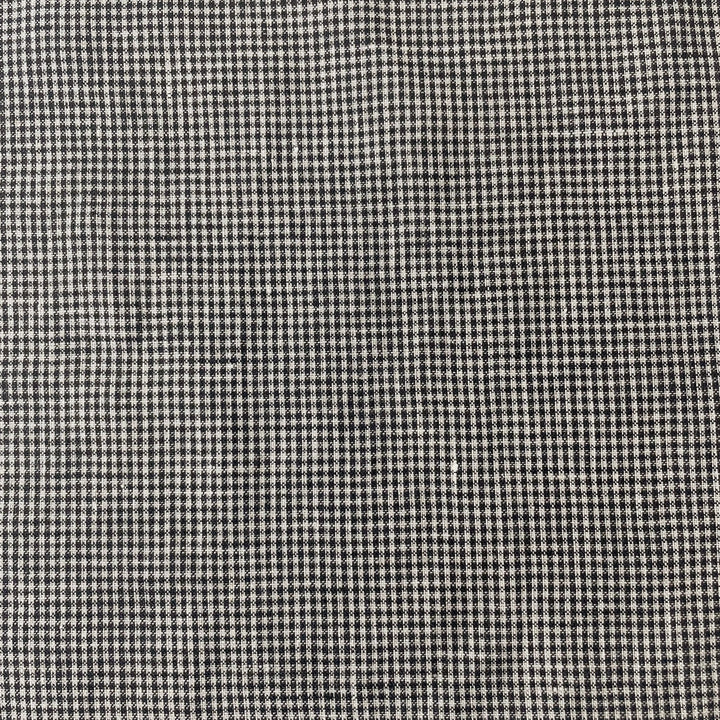 Linen Mini Gingham Check 6793 6794 - The Linen Lab - 6793 BLACK