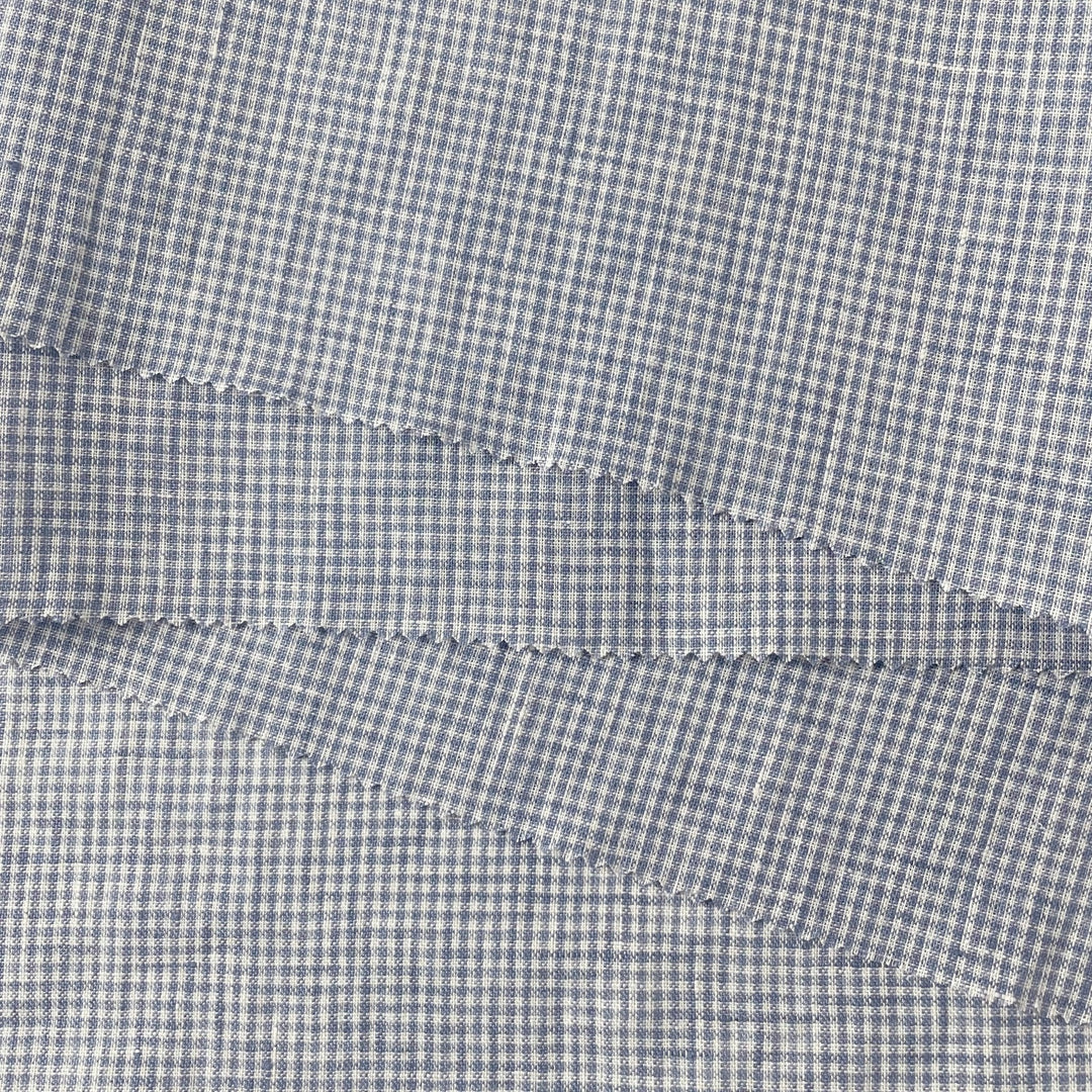 Linen Mini Gingham Check 6793 6794 - The Linen Lab - 6794 BLUE