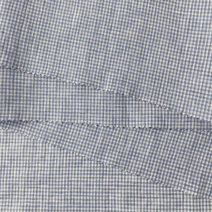 Linen Mini Gingham Check 6793 6794 - The Linen Lab - 6794 BLUE