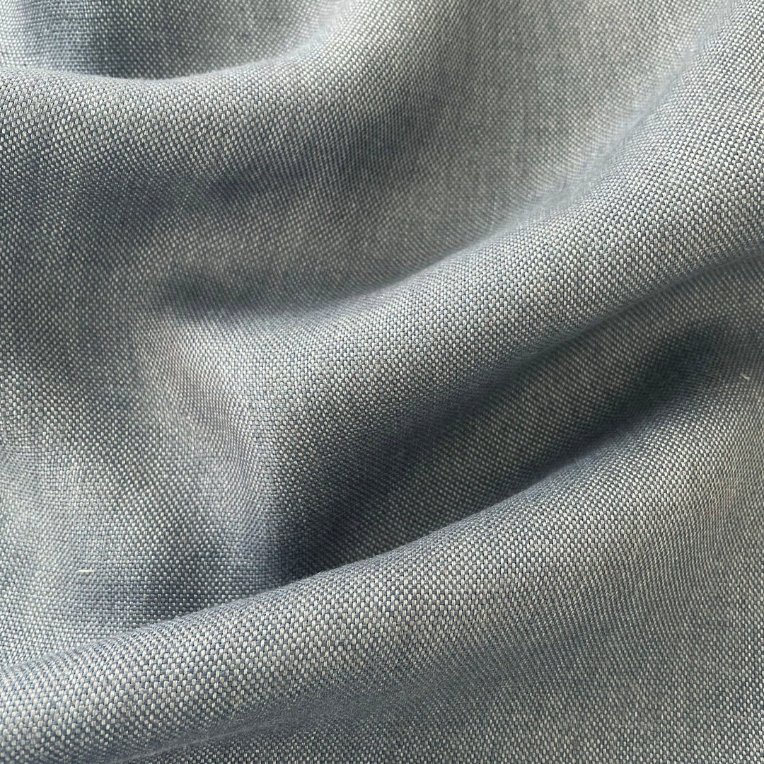 Linen Natural Grey Dot Fabric 7288 7438 - The Linen Lab - Grey