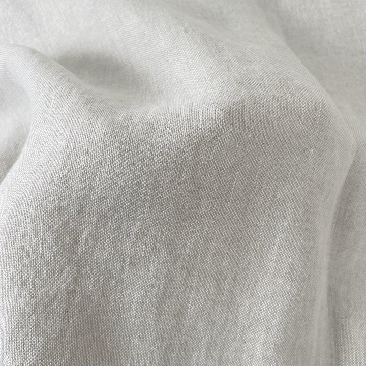 Linen Natural Grey Dot Fabric 7288 7438 - The Linen Lab - Natural