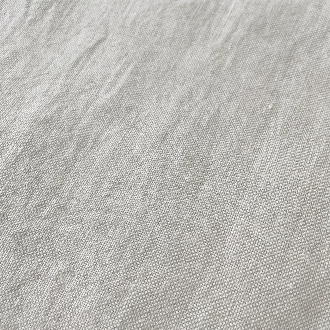 Linen Natural Grey Dot Fabric 7288 7438 - The Linen Lab - Natural