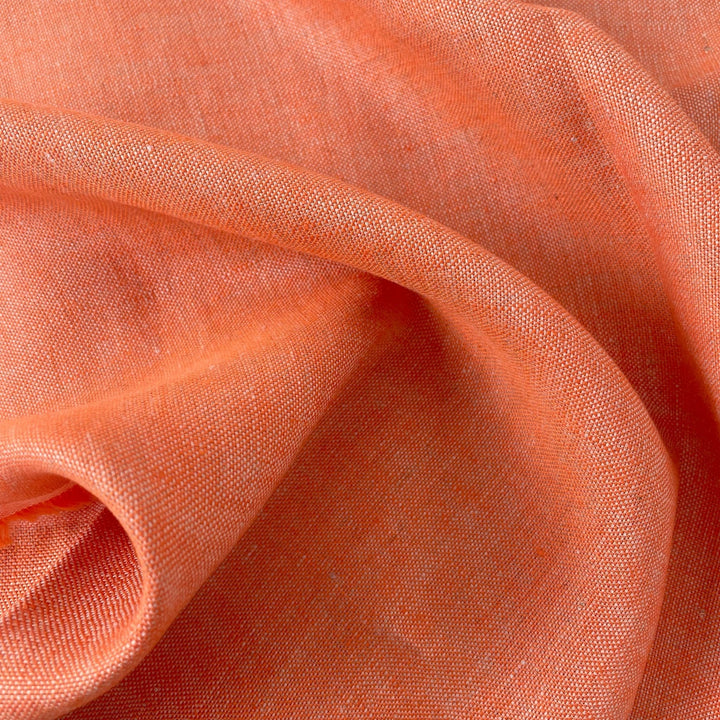 Linen Orange Dot Fabric 3509 - The Linen Lab - Orange
